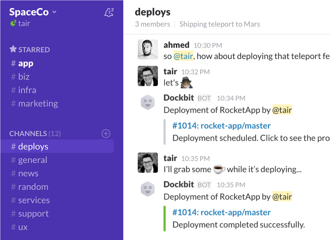Feature chatops slack